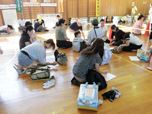 学校地域合同避難所運営訓練