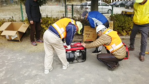 ポリ袋調理と資機材運転確認