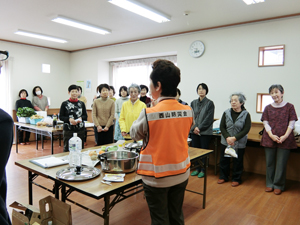 ポリ袋調理と資機材運転確認